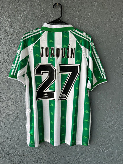 Real Betis Joaquin #27 Retro Soccer Jersey Home Green 95/97 Men size Shirt