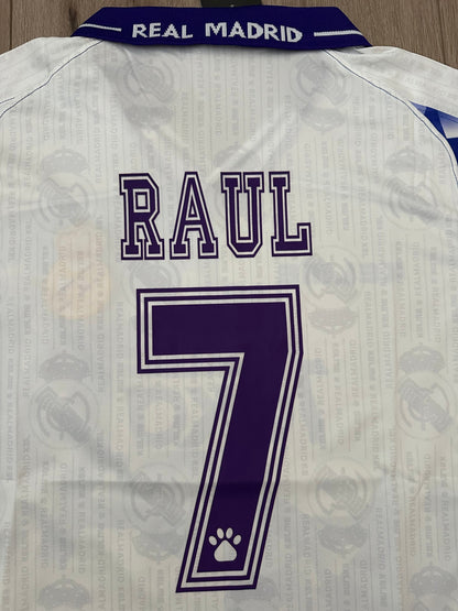 Real Madrid Raul Jersey Retro White
