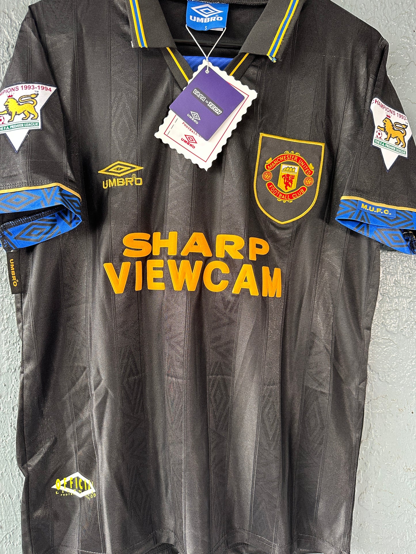 Manchester United Ryan Ryan Giggs #11 Black Away Retro Soccer Jersey 93/94 Men