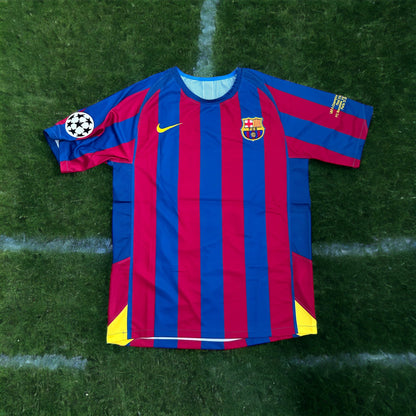 Barcelona Final 2006 Ronaldinho Gaucho #10 Soccer Jersey UCL Size Regula Men