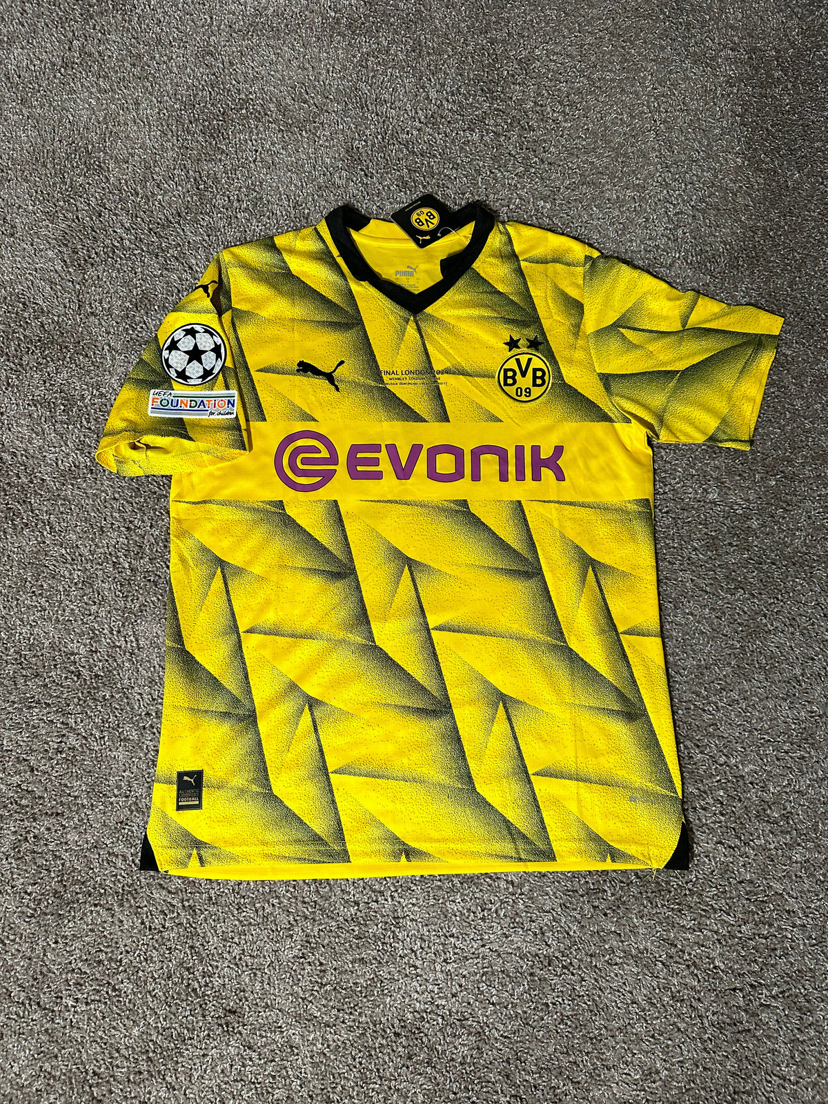 Borussia Dortmund Soccer Jersey 23/24 Yellow Men Size Football