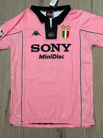 Juventus 97/98 Alessandro Del Piero #10 Retro Pink Soccer Jersey True Size Men