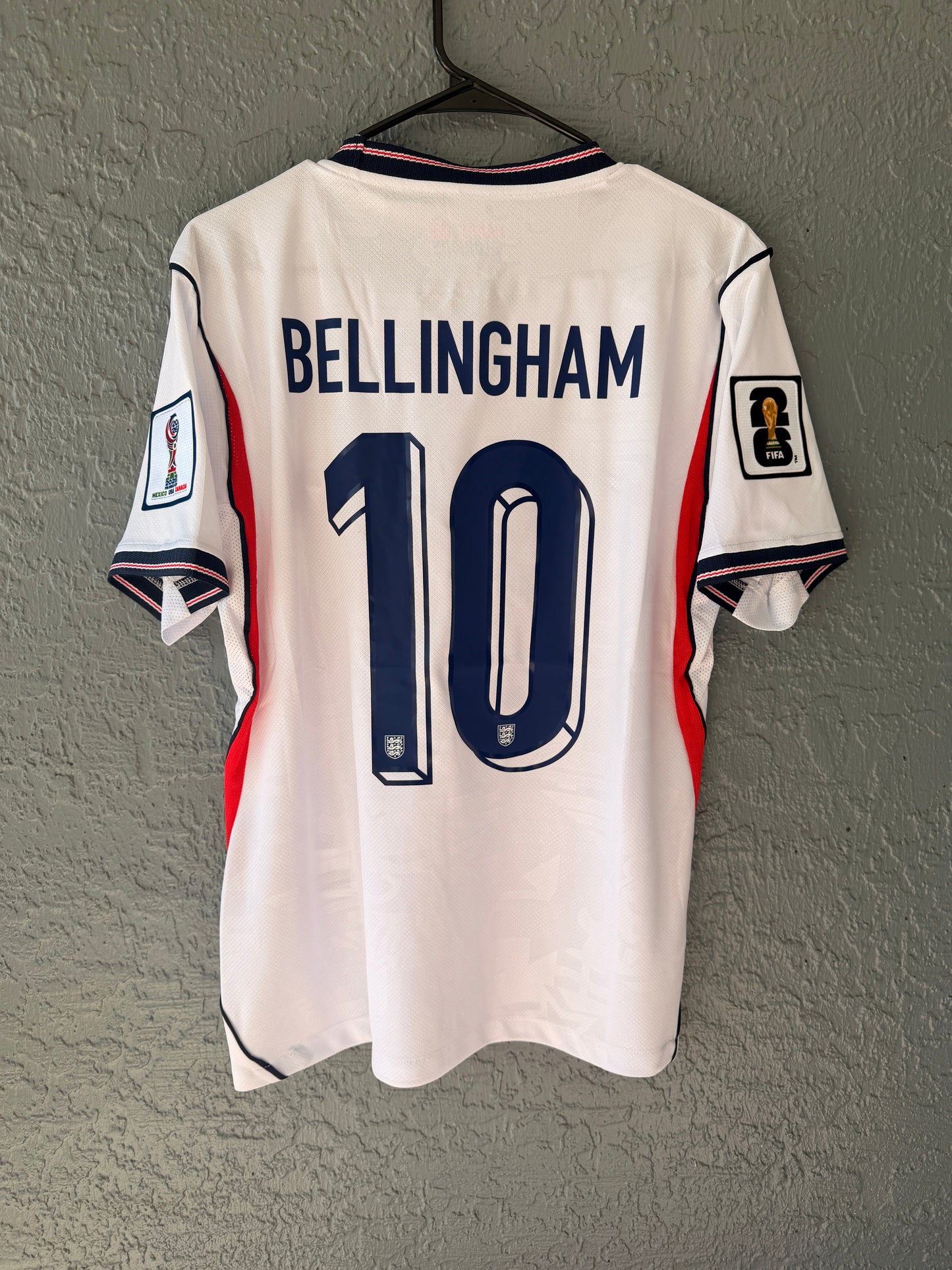 England 2026 Home Soccer Jersey – Jude Bellingham – White – Men’s