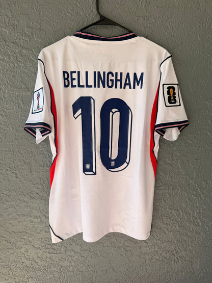 England 2026 Home Soccer Jersey – Jude Bellingham – White – Men’s