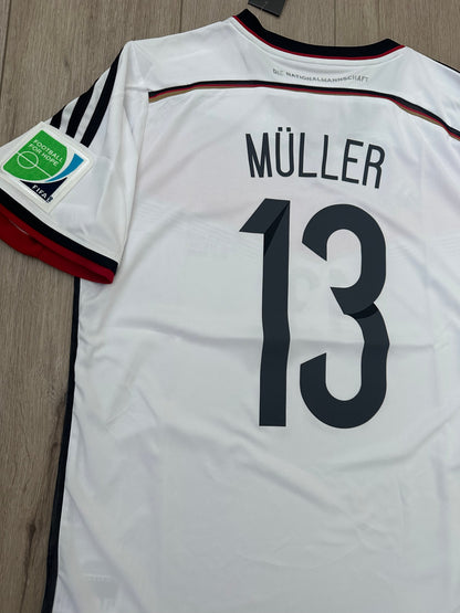 Germany 2014 Home Retro Soccer Jersey – Thomas Muller #13 – World Cup – Men’s