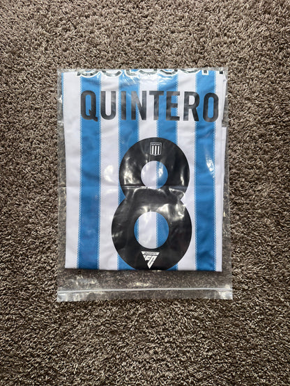 Racing Quintero Jersey Home Blue #8 Player Version Men size