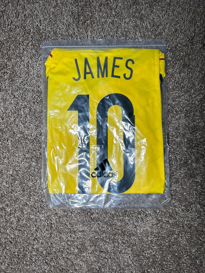 Colombia James Rodriguez #10 2014 World Cup Home Yellow Soccer Jersey Men