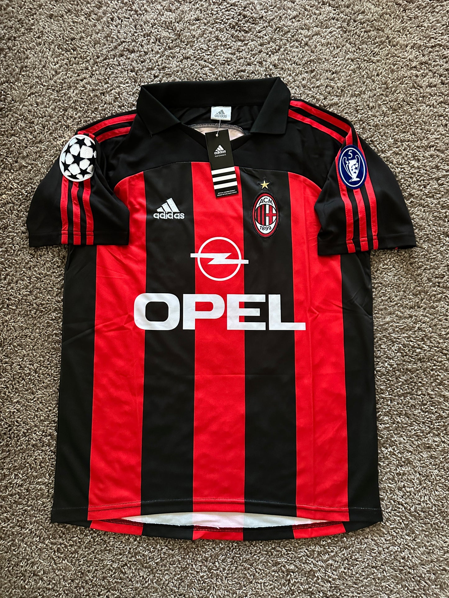 Milan 2000/01 Soccer Jersey Paolo Maldini Retro Men Size