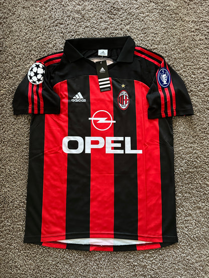 Milan 2000/01 Soccer Jersey Paolo Maldini Retro Men Size