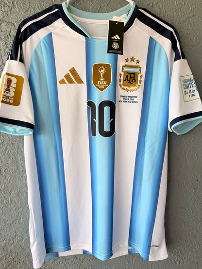 Argentina Lionel Messi #10 2026 Final Home Blue White Soccer Jersey Men Size
