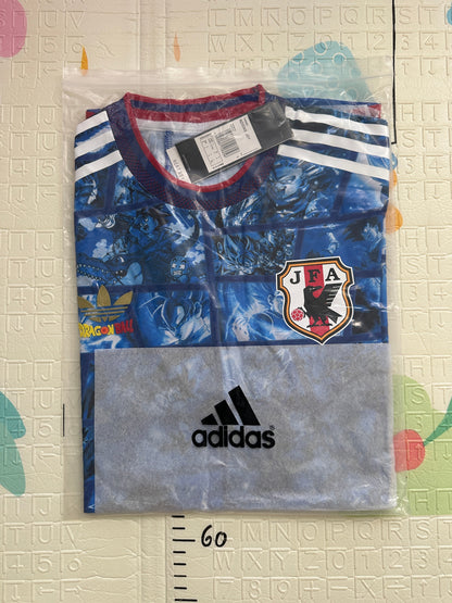 Japan Dragon Ball Z Soccer Jersey Blue Special Edition Anime Men Size Shirt