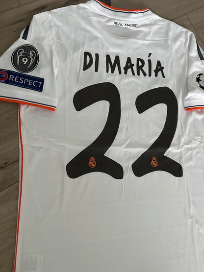 Real Madrid Angel Di Maria #11 2013/14 Home Retro Soccer Jersey Men