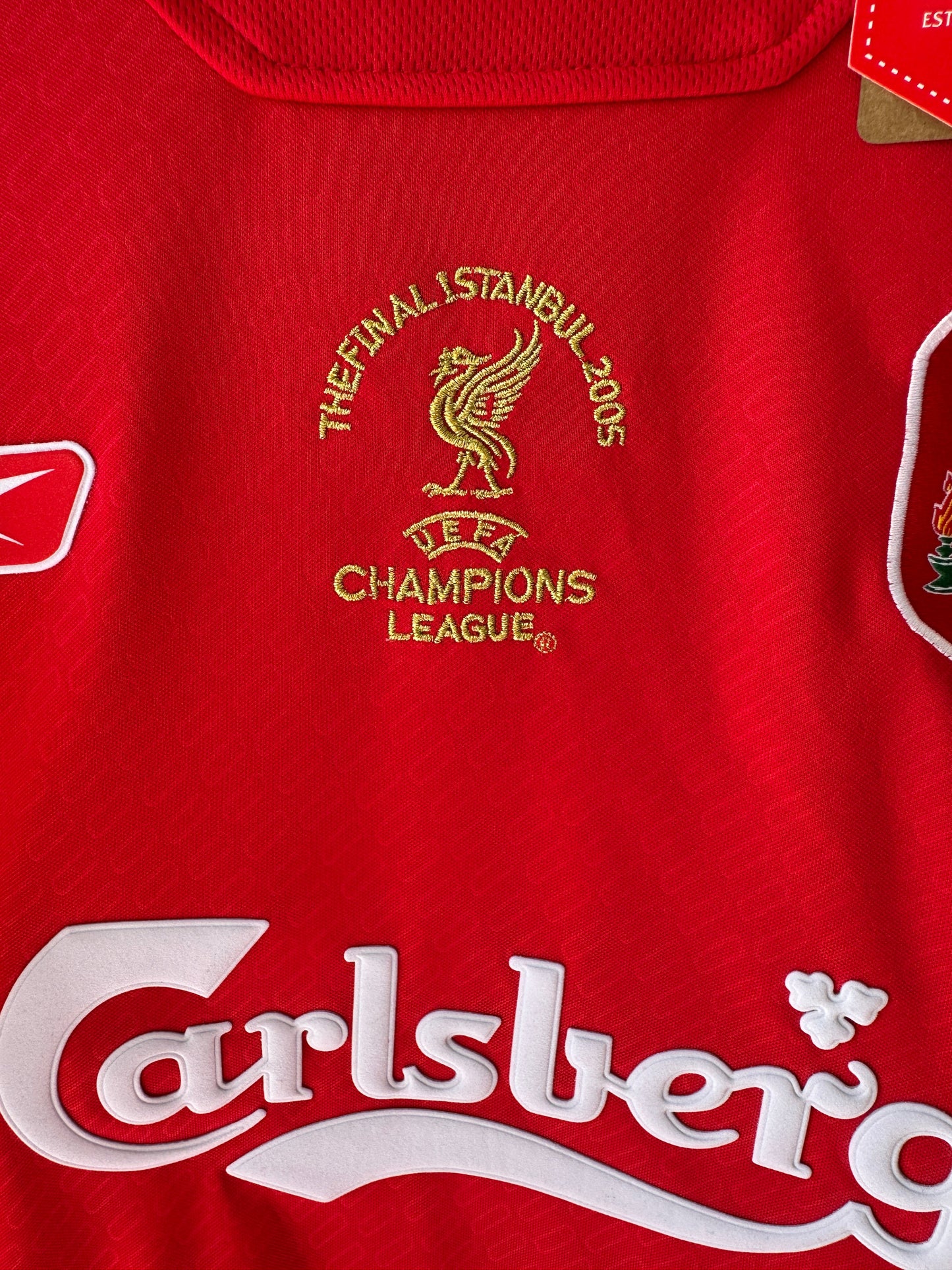Liverpool Xabi Alonso 2005 Final Red Home Retro Soccer Jersey Men