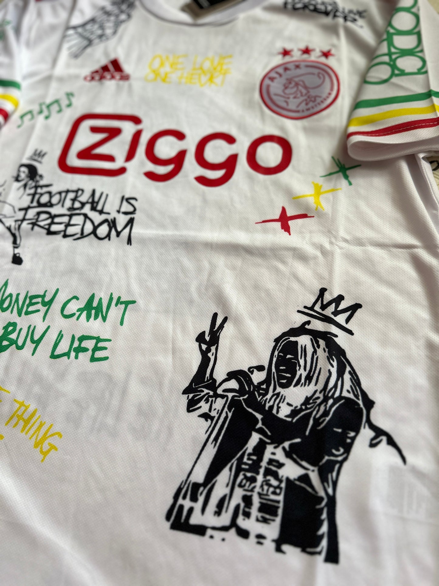 Bob Marley Special Edition White Soccer Style Jersey Men 2025