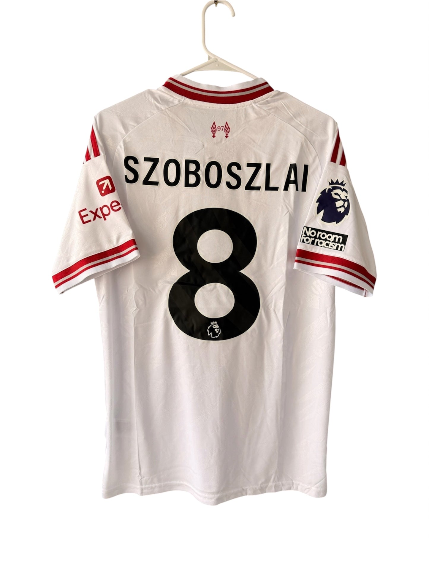 Liverpool Szoboszlai #8 2026/27 Away White Soccer Jersey Fan Version Men Size