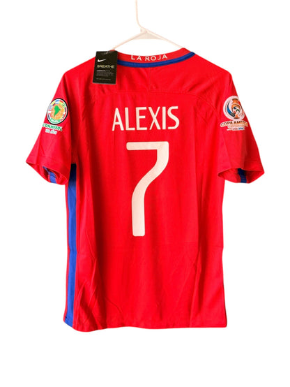 Chile Soccer Jersey 2016 Final Home Red – Alexis Sanchez – Men’s