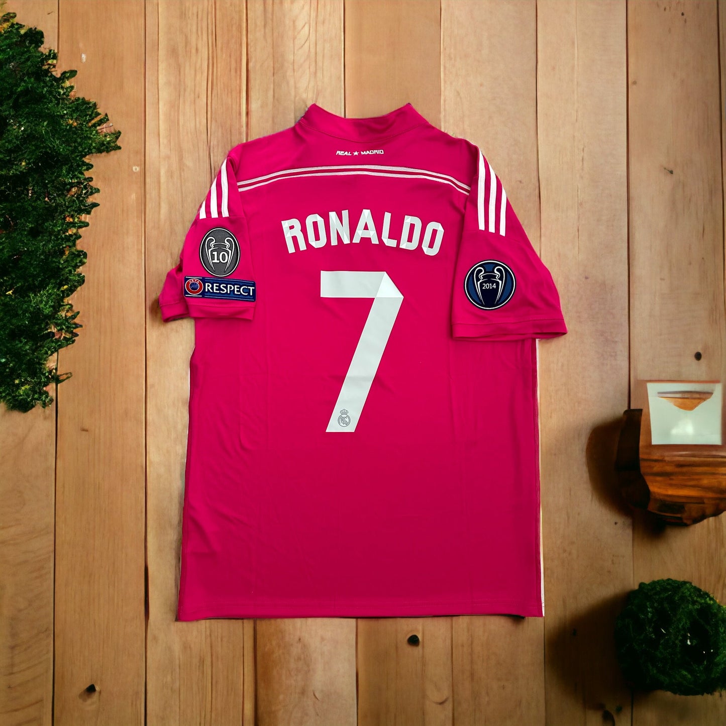Real Madrid Cristiano Ronaldo #7 2014/15 Pink Away Soccer Jersey Men