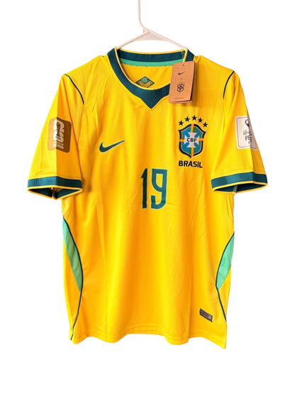 Brazil Endrick #19 2026 Home Yellow Soccer Jersey Men