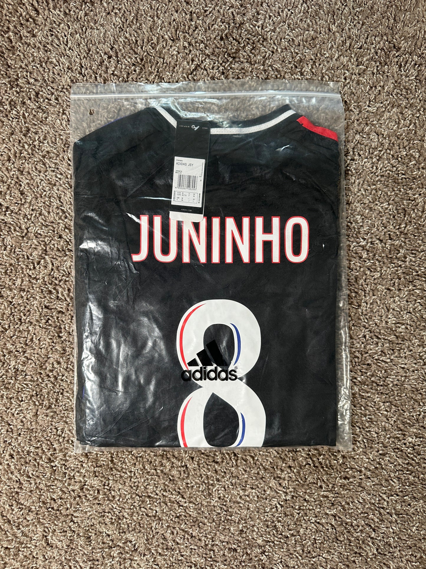 Lyon 2024/25 Juninho #8 Black Away Jersey Men size