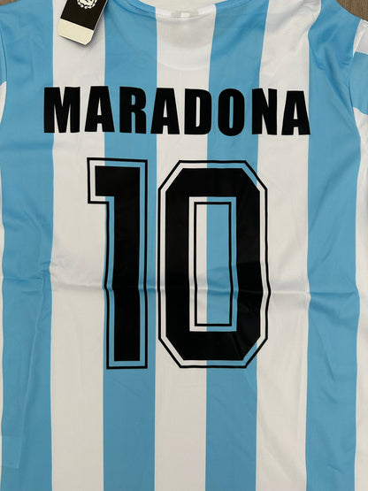 Argentina Diego Maradona #10 1986 Home Blue Retro Soccer Jersey Men