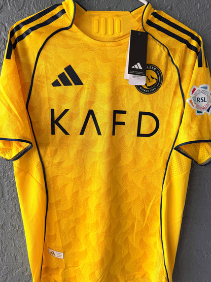 Al Nassr Cristiano Ronaldo #7 Player Version Jersey 2025/26 Home Yellow Men
