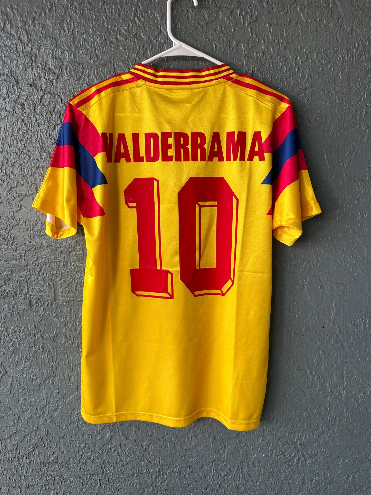 Colombia Carlos Valderrama Retro Soccer Jersey Yellow 1990 FWC Men Size