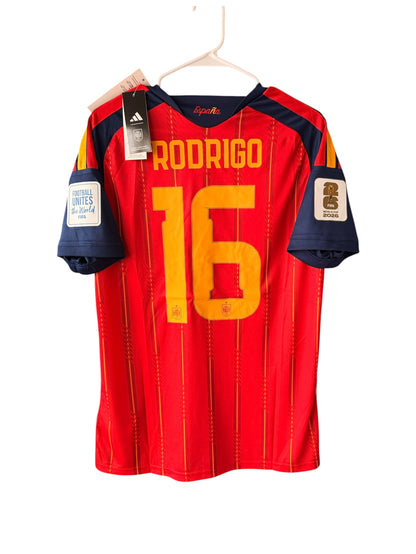Spain Rodrigo #16 2026 Final Home Red Soccer Jersey Fan Version Men Size