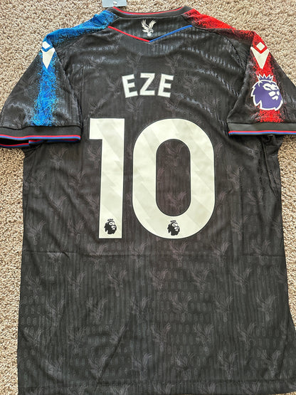 Crystal Palace 24/25 Away Black Soccer Jersey Eze #10 Player Version Premier
