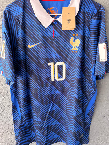 France Kylian Mbappe #10 2026 Blue Soccer Jersey Men