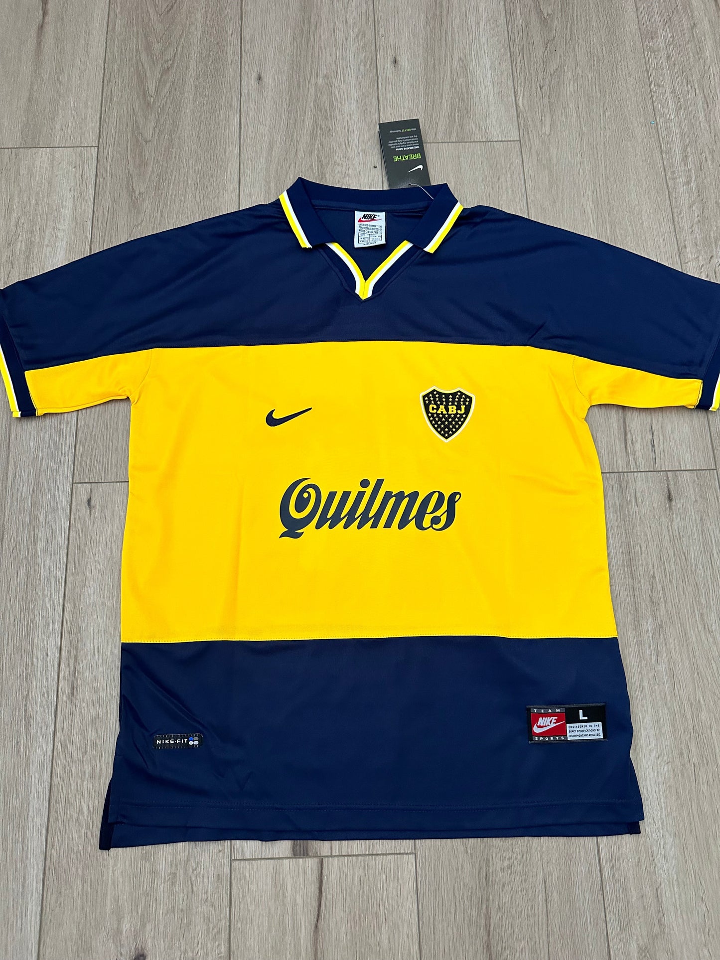 Boca Juniors 1999/00 Home Retro Soccer Jersey – Juan Roman Riquelme #10 – Blue – Men’s