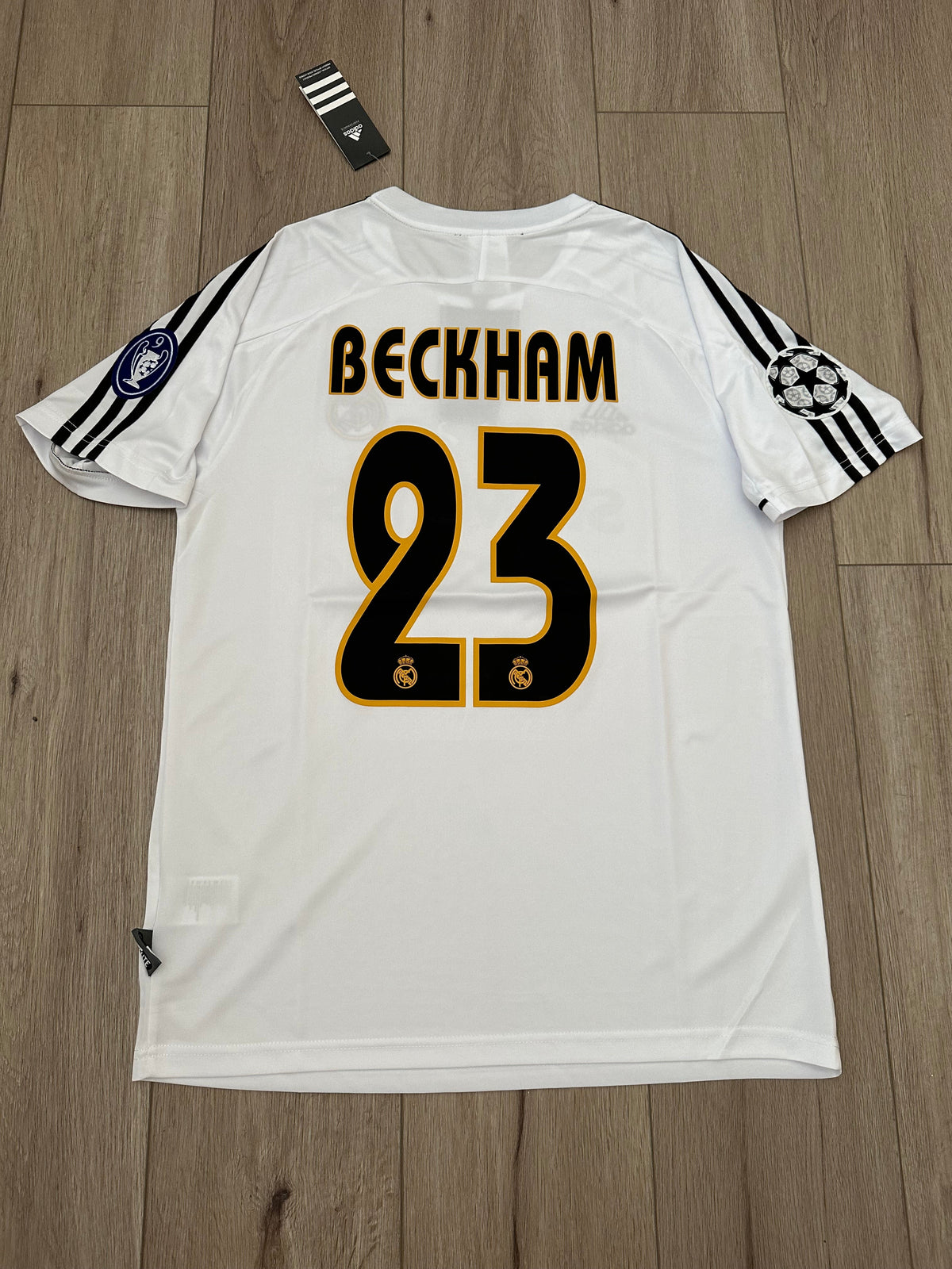 Real Madrid David Beckham #23 2003/04 Home White Retro Soccer Jersey Men Size S Deal