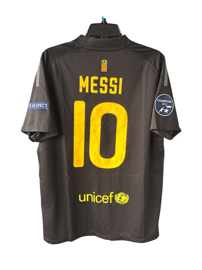 Barcelona Retro Jersey 2011/12 Away Black UCL – Lionel Messi #10 – Men’s