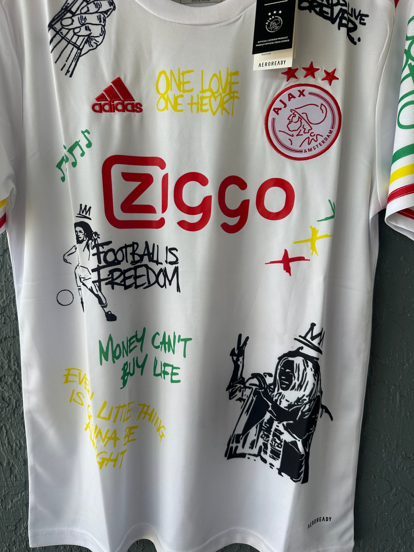Bob Marley Special Edition White Soccer Style Jersey Men 2025