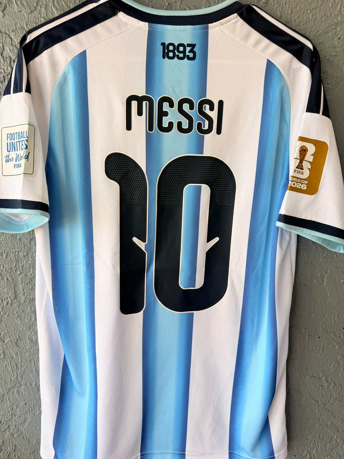 Argentina Lionel Messi #10 2026 Final Home Blue White Soccer Jersey Men Size