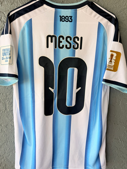Argentina Lionel Messi #10 2026 Final Home Blue White Soccer Jersey Men Size