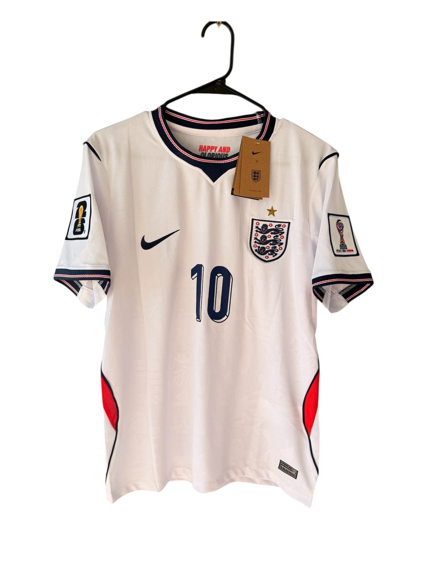 England 2026 Home Soccer Jersey – Jude Bellingham – White – Men’s
