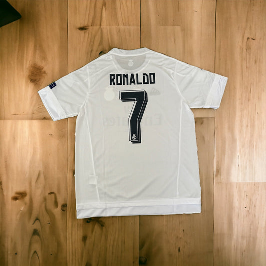 Real Madrid Cristiano Ronaldo #7 Soccer Jersey 2016 Home White Men