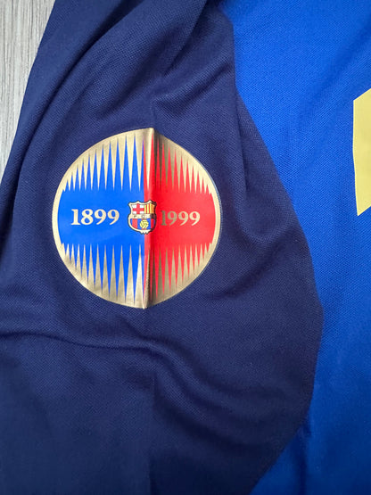 Barcelona Retro Jersey 1999 Home Long Sleeve – Rivaldo #11 – Men’s