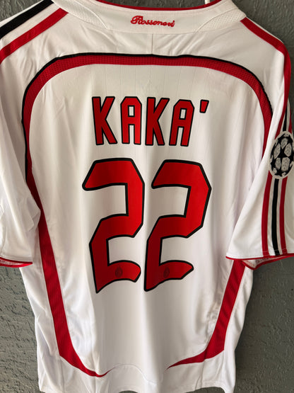 Milan Kaka #22 2007 Final White Retro Soccer Jersey Men