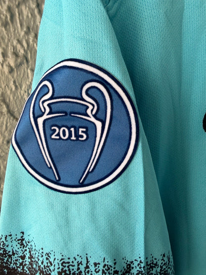 Barcelona Messi #10 2015/16 Away Blue Retro Soccer Jersey Men