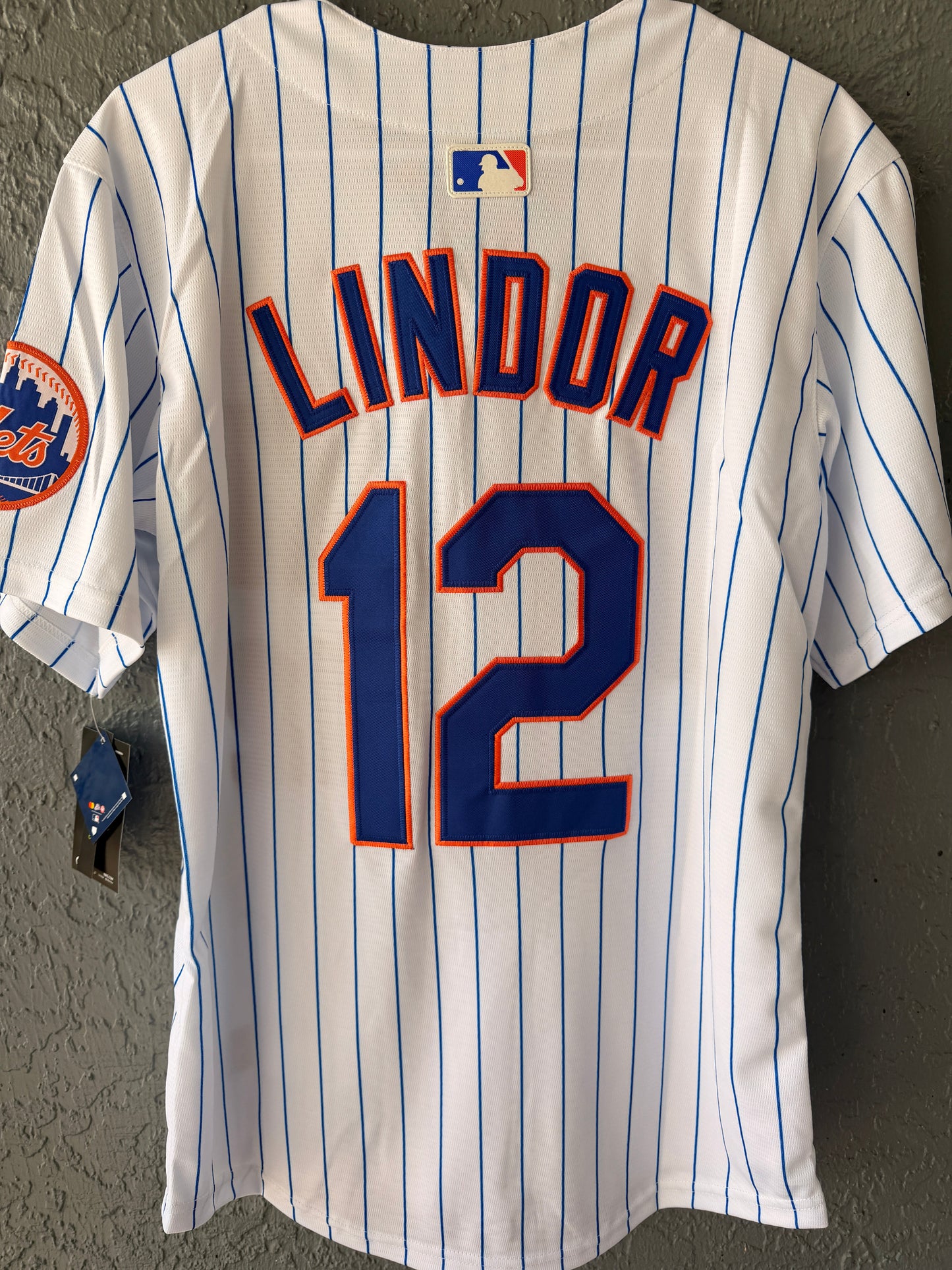 New York Mets Francisco Lindor Baseball Jersey Home White Men Size