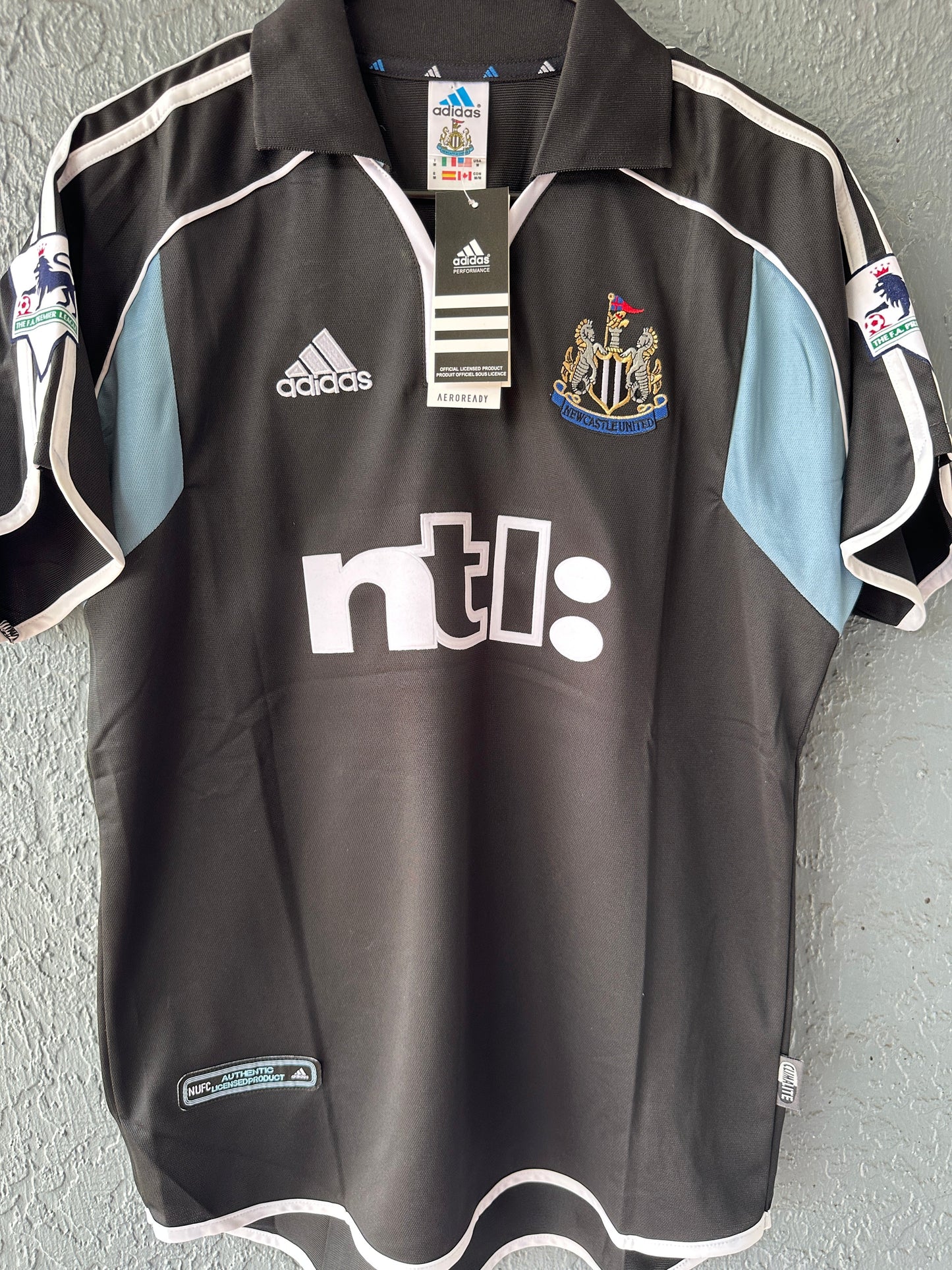 Newcastle Shearer #9 Black Away Jersey – Classic Vintage Kit