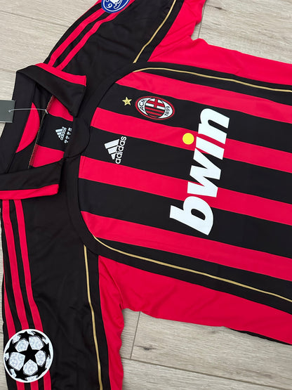 Milan Kaka 22 Retro 06-07 Home Soccer Jersey Home Red Black Men