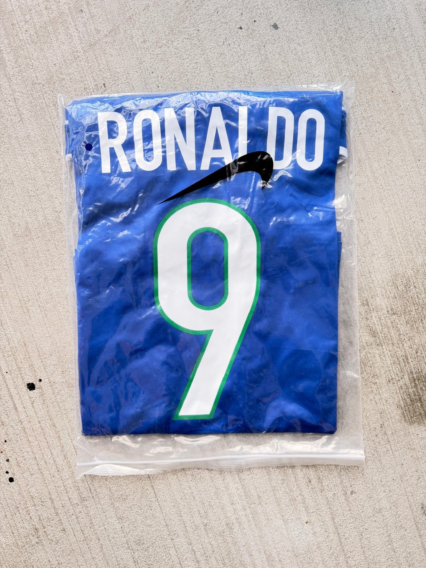 Brazil Ronaldo Nazario #9 1998 Away Blue Retro Soccer Jersey Men