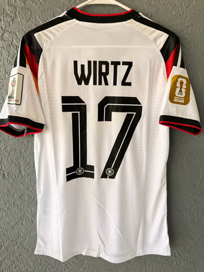 Germany Wirtz #17 2026 Home White Player Version Soccer Jersey Men
