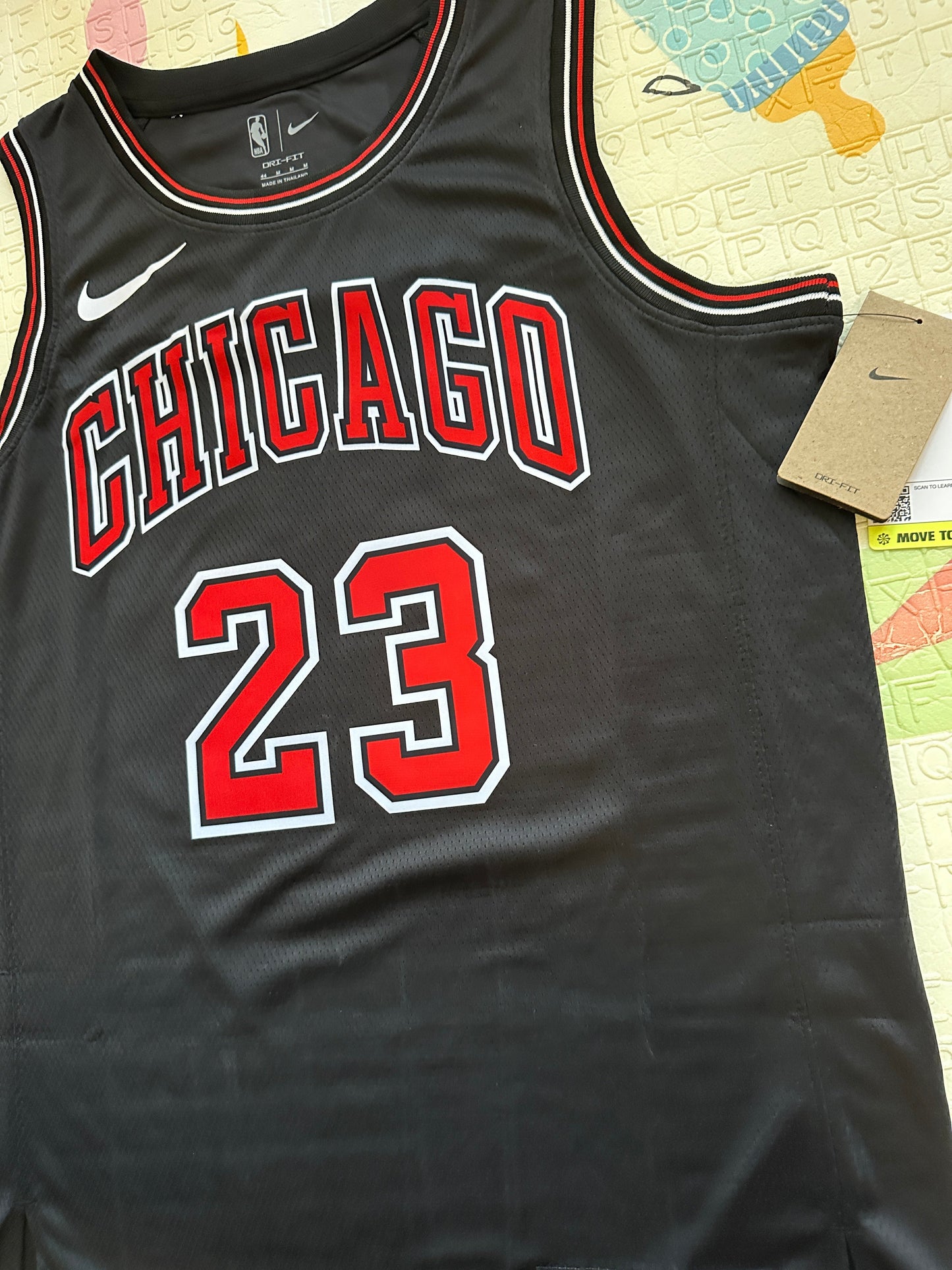 Chicago Michael Jordan #23 Black Retro Basketball Jersey Men Size
