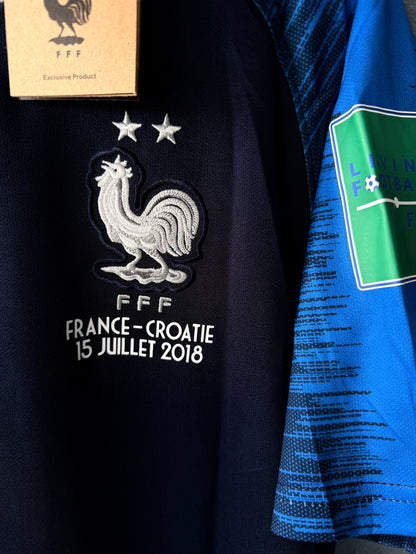 France Pogba #6 2018 Final Blue Retro Soccer Jersey Men