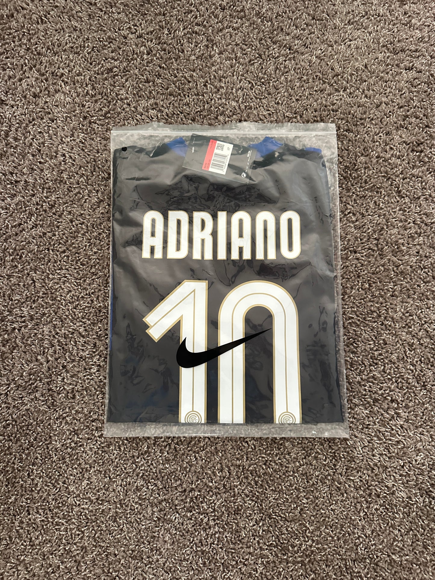 Inter Milan Adriano Soccer Jersey Home Champions League Men