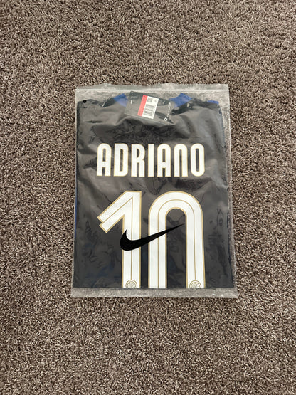 Inter Milan Adriano Soccer Jersey Home Champions League Men