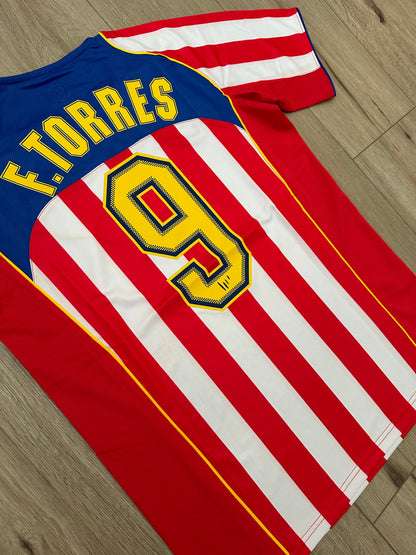 Atletico Madrid 2004/05 Home Retro Soccer Jersey – Fernando Torres #9 – Spider Man – Men’s
